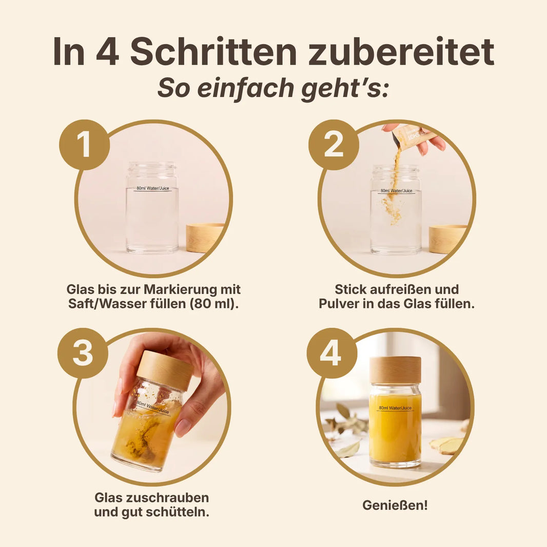 Ingwer Shot Glas