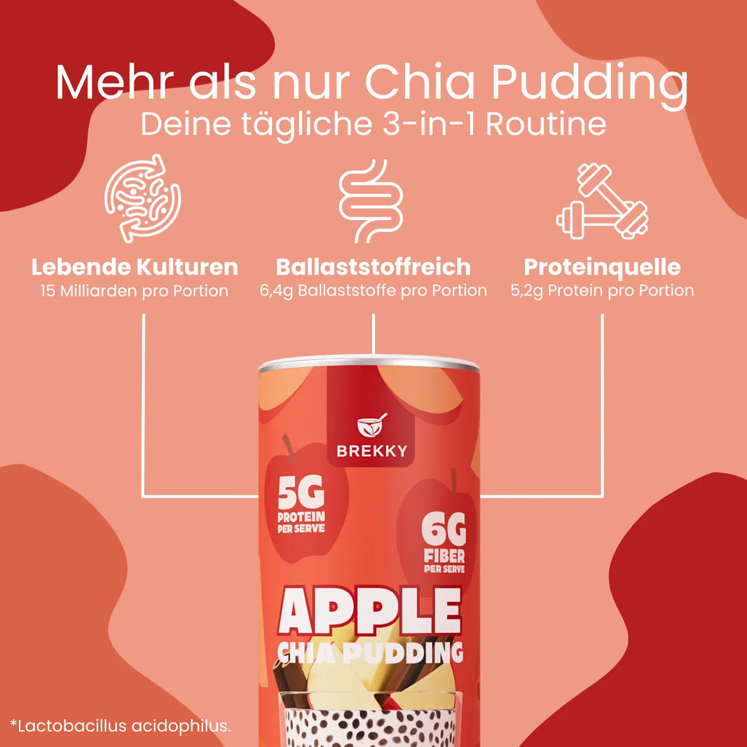 Chia Pudding Apfel Zimt | Ballaststoffreich