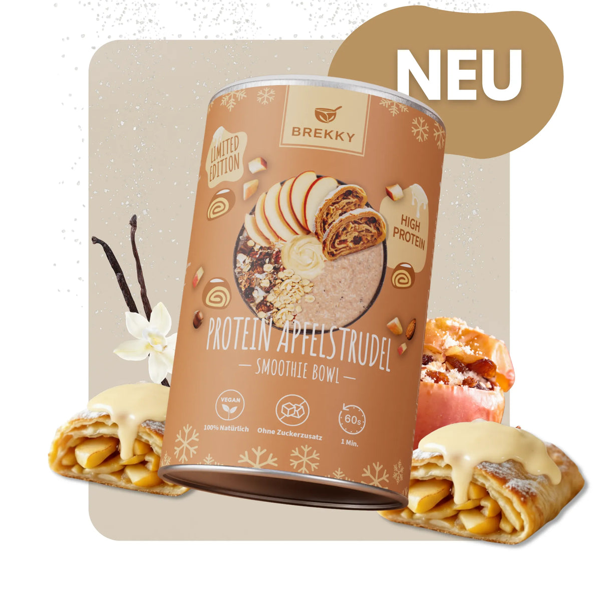 BREKKY Protein Apfelstrudel