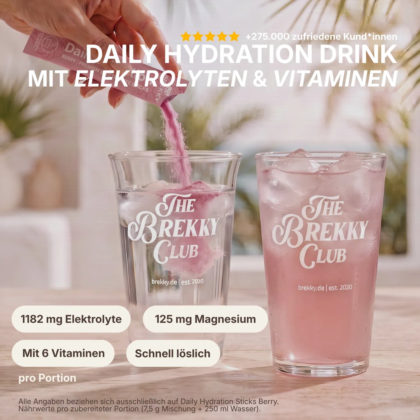 Daily Hydration Drink Berry mit Elektrolyten und Vitaminen