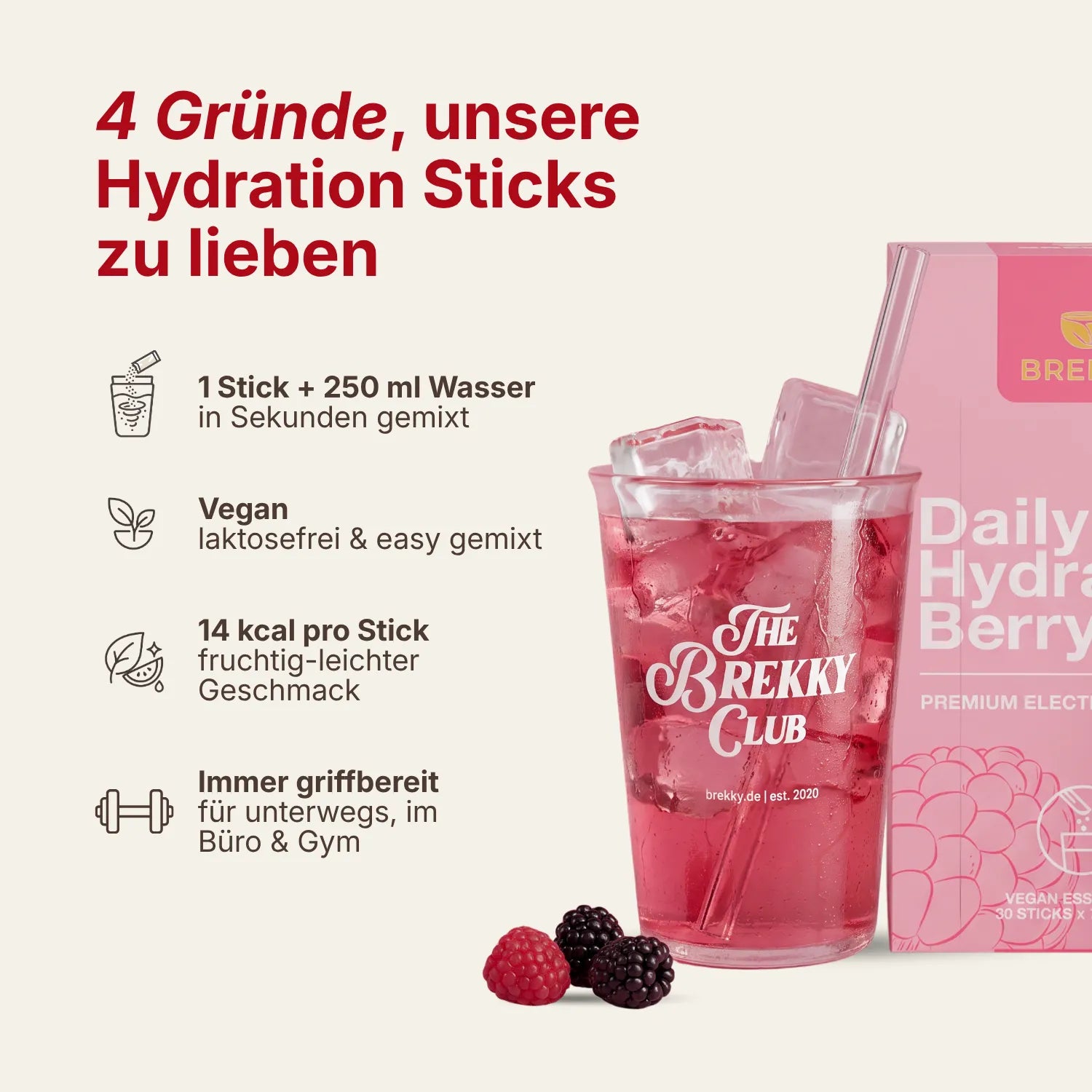 Vier Gründe für die Daily Hydration Sticks Berry