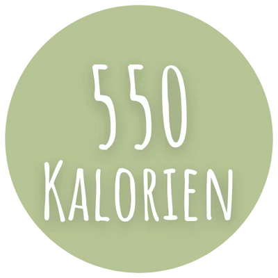 Grüner Kreis mit Angabe 550 Kalorien
