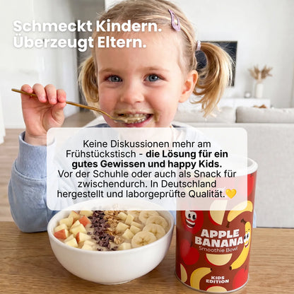BREKKY Kids Smoothie Bowl Apfel Banane Eltern und Kinder