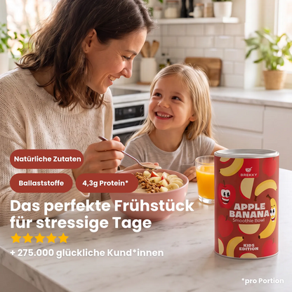 BREKKY Kids Smoothie Bowl Apfel Banane Mutter mit Kind