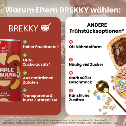BREKKY Kids Smoothie Bowl Apfel Banane Vergleich