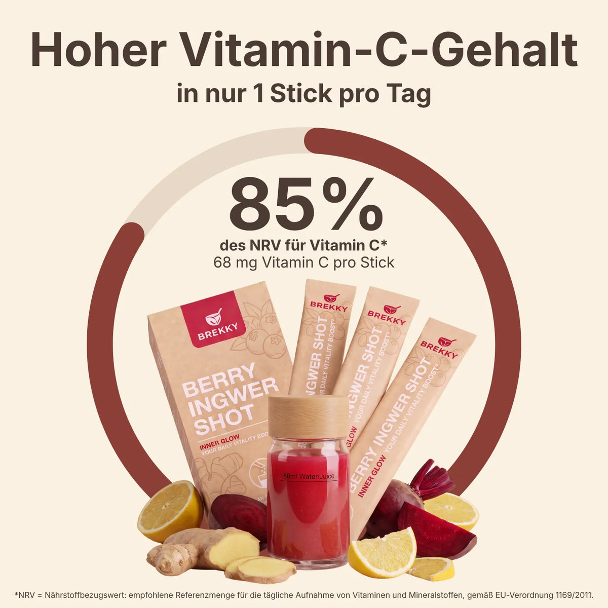 Berry Ingwer Shot Vitamin C