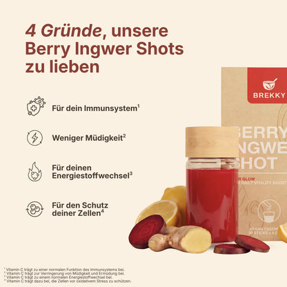 Berry Ingwer Shot USPs
