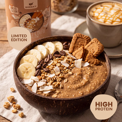 Caramel Coffee Smoothie Bowl Zubereitet