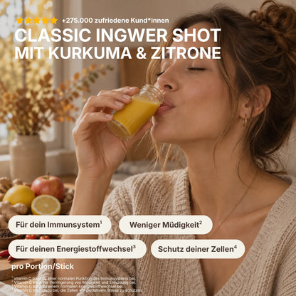 Classic Ingwer Shot Person