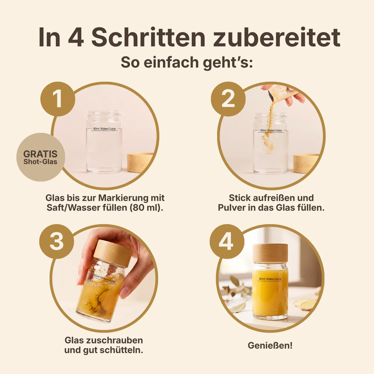 Classic Ingwer Shot Zubereitung