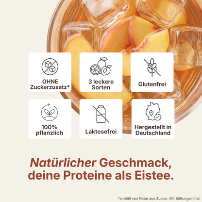 Icons zu Clear Protein Peach Ice Tea mit Pfirsicheistee