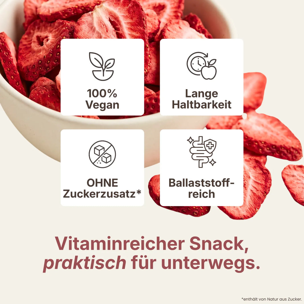 Gefriergetrocknete Erdbeeren