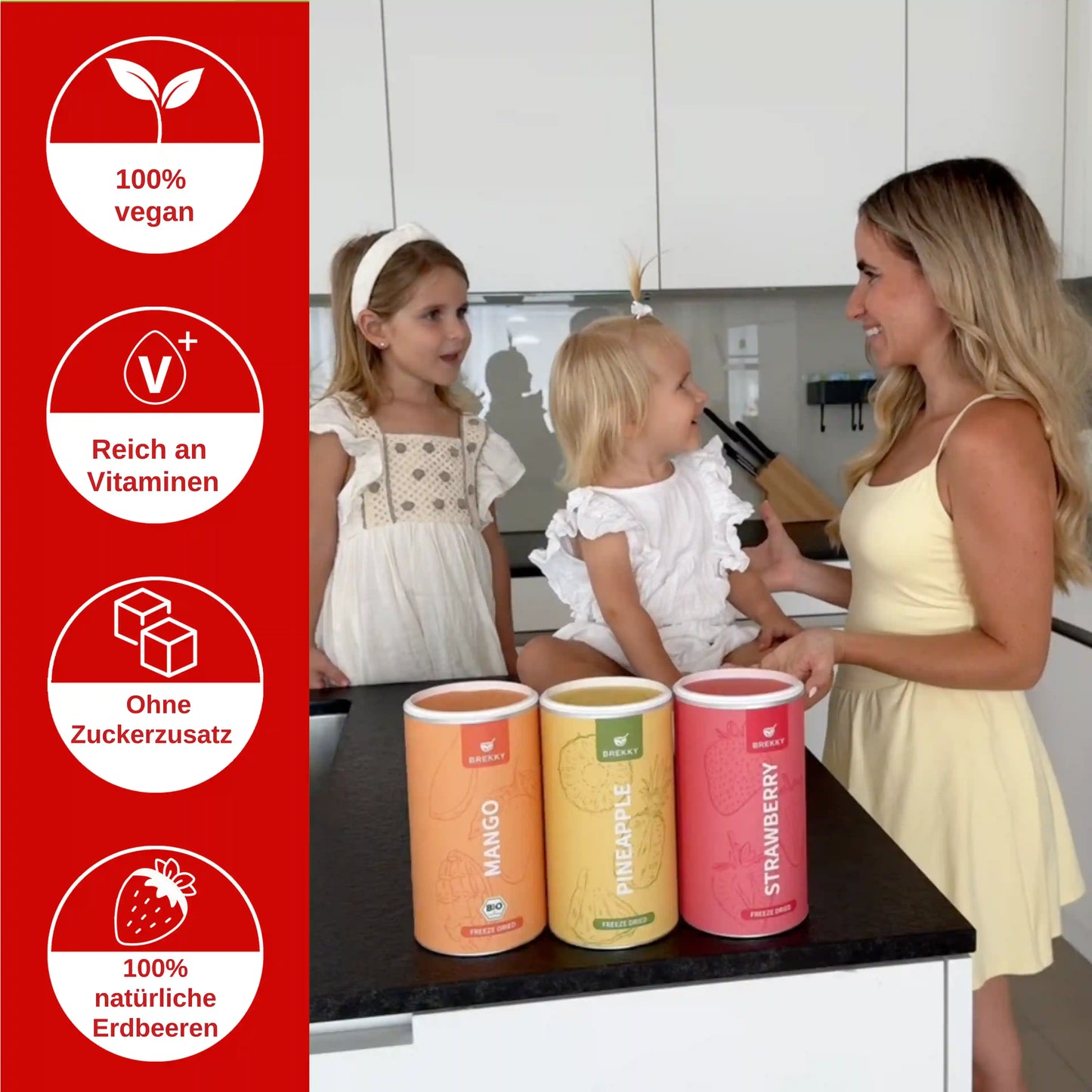 Gefriergetrocknete Erdbeeren