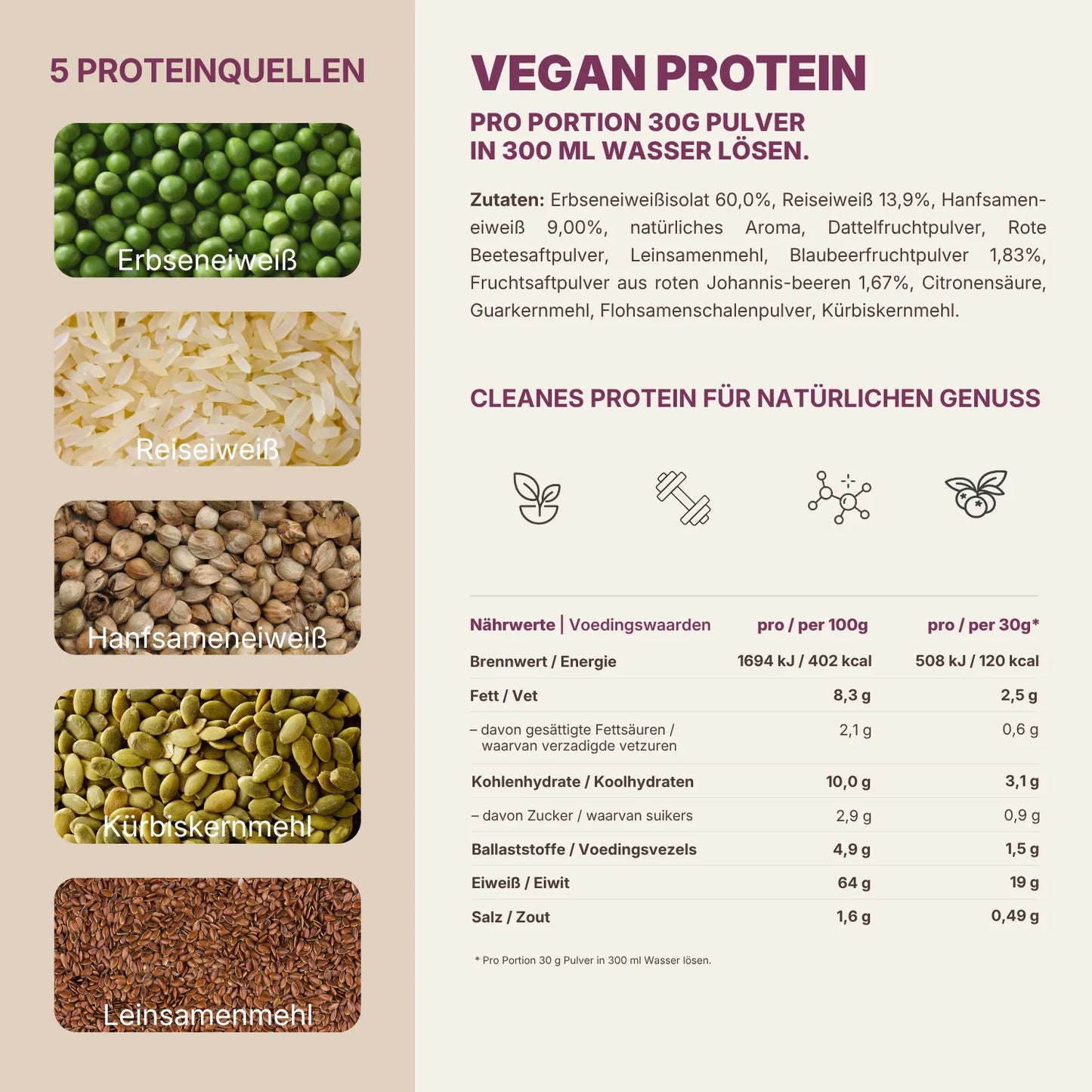 Berry - Veganes Proteinpulver