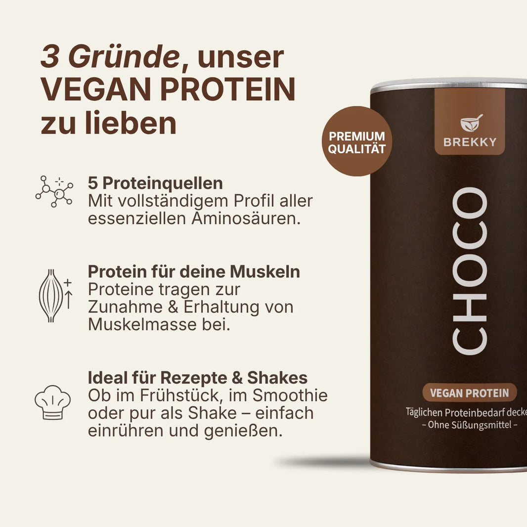 Drei Gründe für Vegan Protein Choco