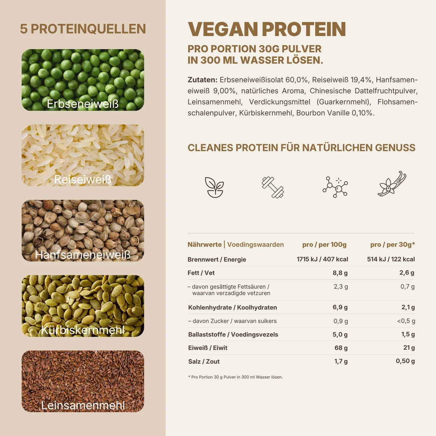 Vanilla - Veganes Proteinpulver