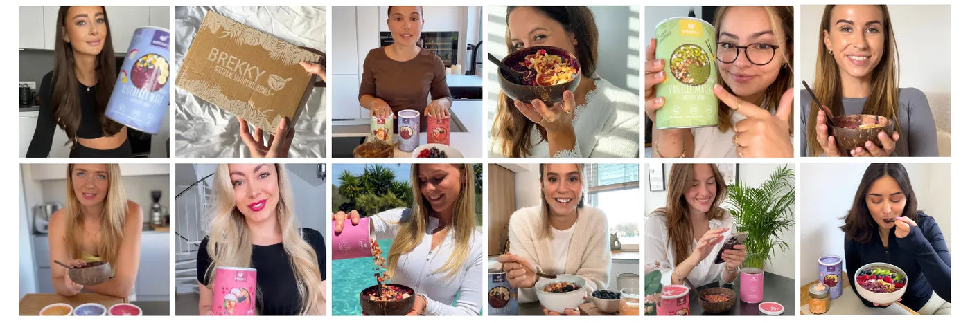Collage mit Kundinnen und Brekky Bowls