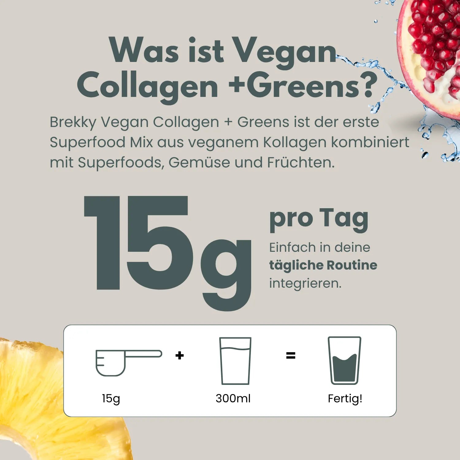 Erklärung Vegan Collagen plus Greens mit Dosierung