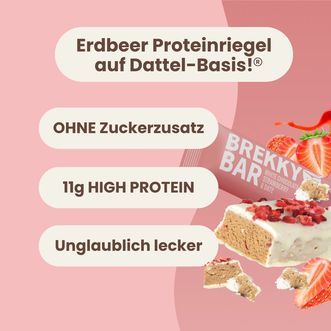 Brekky Bar - Erdbeer Proteinriegel