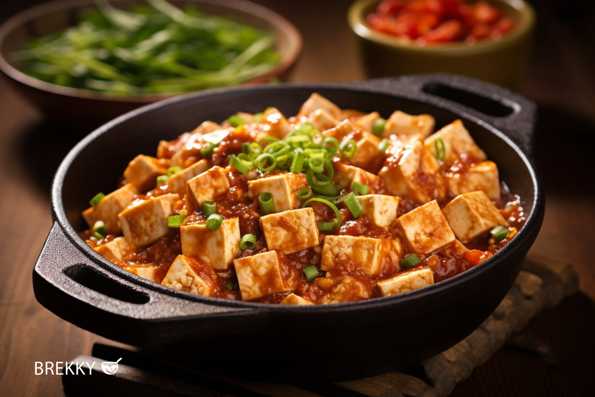 Tofu Rührpfanne mit Frühlingszwiebeln