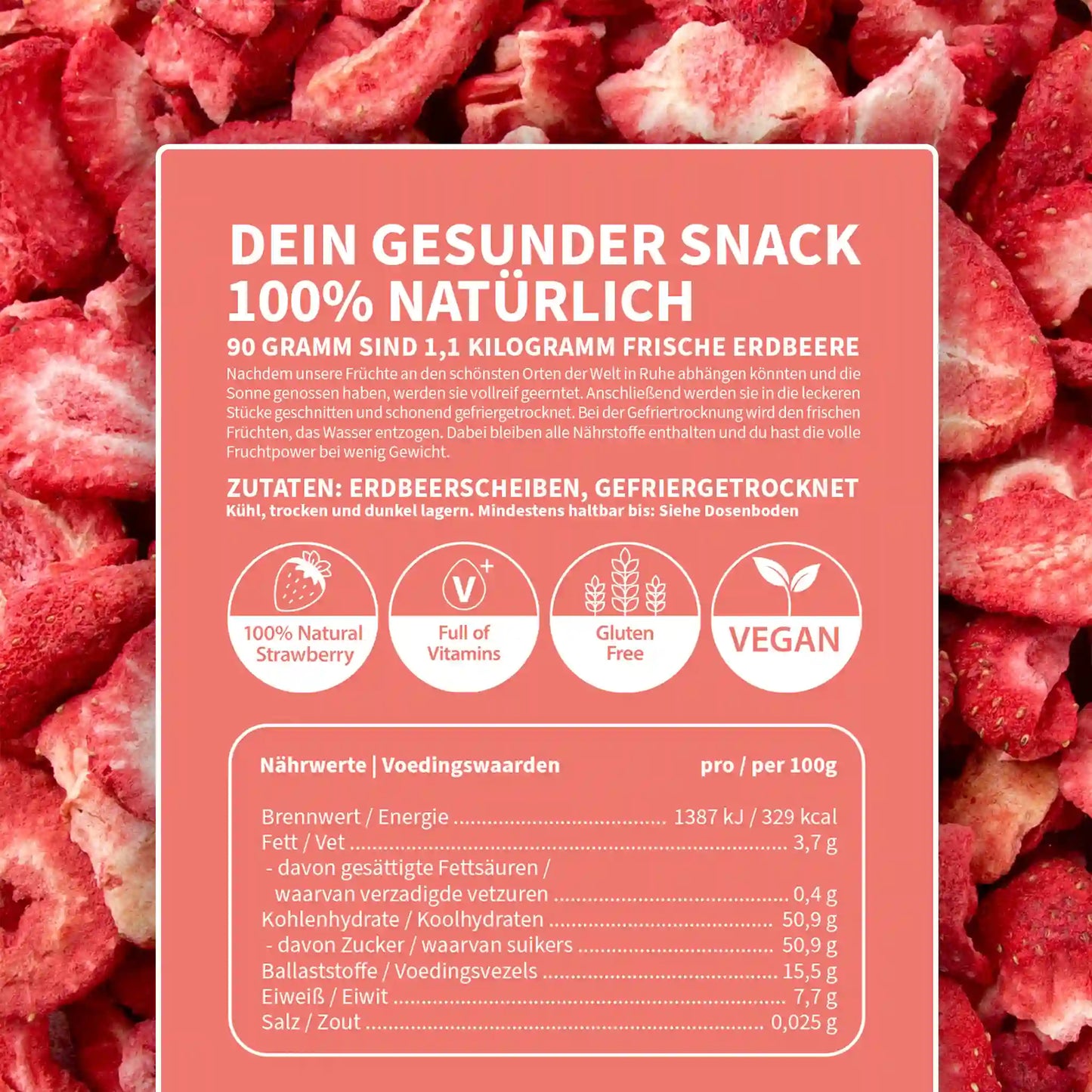 Gefriergetrocknete Erdbeeren
