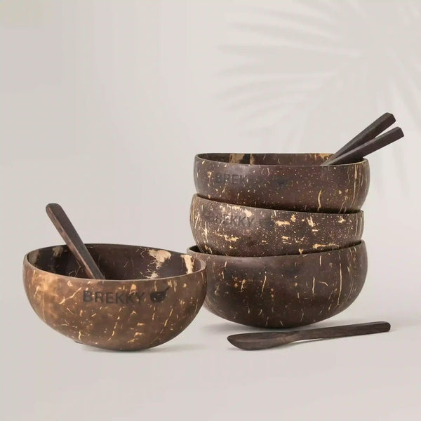 4er Kokosnussbowl Set